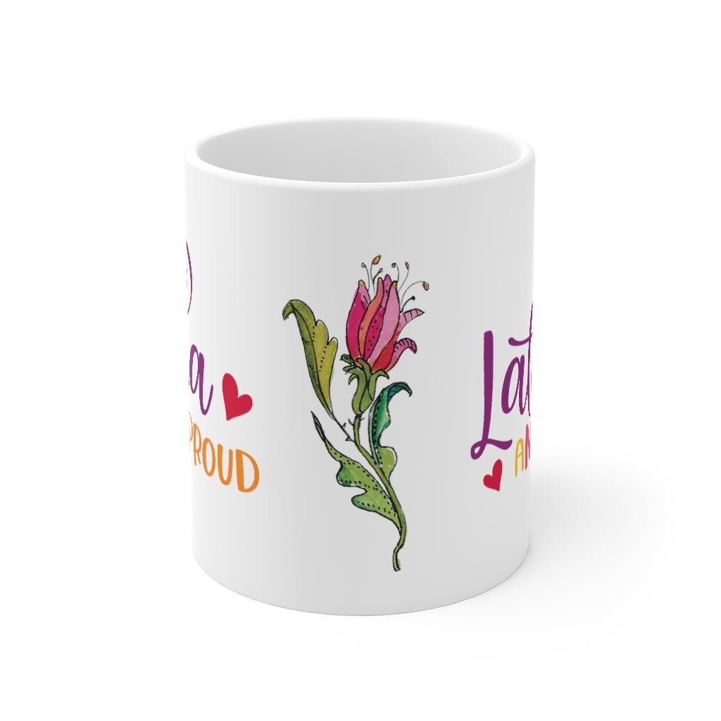 Latina and Proud Mug 11oz Gift for Latinas Hispanic heritage mug - I Love Heartstrings