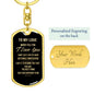 Love Quote Keychain Steel Dog Tag Keychain for husband or wife Engravable Keyring Anniversary gift - I Love Heartstrings