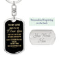 Love Quote Keychain Steel Dog Tag Keychain for husband or wife Engravable Keyring Anniversary gift - I Love Heartstrings