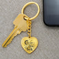 Love You to The Moon and Back Heart Keychain with Personalized engraving - I Love Heartstrings