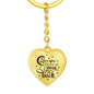 Love You to The Moon and Back Heart Keychain with Personalized engraving - I Love Heartstrings