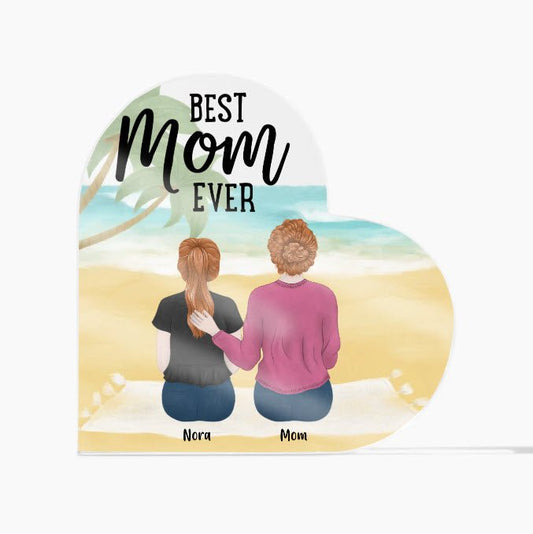 Mom Acrylic Heart Custom-made gift for Mom or Memorial gift to Honor her - I Love Heartstrings