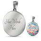 Mom Blessed Circle Necklace Gift for mother from children with custom engraving - I Love Heartstrings