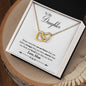 Mom Daughter Interlocking Hearts Necklace, To My Daughter, Birthday gift, Jewelry for Daughters, Always Remember Two Hearts Necklace - I Love Heartstrings