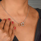 Mom Daughter Interlocking Hearts Necklace, To My Daughter, Birthday gift, Jewelry for Daughters, Always Remember Two Hearts Necklace - I Love Heartstrings