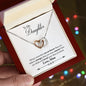 Mom Daughter Interlocking Hearts Necklace, To My Daughter, Birthday gift, Jewelry for Daughters, Always Remember Two Hearts Necklace - I Love Heartstrings