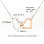 Mom Daughter Interlocking Hearts Necklace, To My Daughter, Birthday gift, Jewelry for Daughters, Always Remember Two Hearts Necklace - I Love Heartstrings