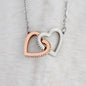 Mom Daughter Interlocking Hearts Necklace, To My Daughter, Birthday gift, Jewelry for Daughters, Always Remember Two Hearts Necklace - I Love Heartstrings