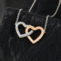 Mom Daughter Interlocking Hearts Necklace, To My Daughter, Birthday gift, Jewelry for Daughters, Always Remember Two Hearts Necklace - I Love Heartstrings