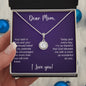 Mom gift necklace Cubic Zirconia jewelry for mom - I Love Heartstrings