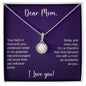 Mom gift necklace Cubic Zirconia jewelry for mom - I Love Heartstrings