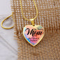 Mom Heart Necklace Mother's Day gift for Mom from Daughter Heart necklace engraved Custom Mom gift, Birthday jewelry Heart necklace keepsake - I Love Heartstrings