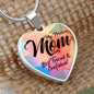 Mom Heart Necklace Mother's Day gift for Mom from Daughter Heart necklace engraved Custom Mom gift, Birthday jewelry Heart necklace keepsake - I Love Heartstrings