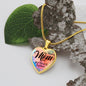 Mom Heart Necklace Mother's Day gift for Mom from Daughter Heart necklace engraved Custom Mom gift, Birthday jewelry Heart necklace keepsake - I Love Heartstrings
