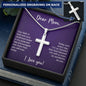 Mom I Love You Cross Necklace - I Love Heartstrings