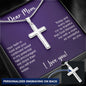 Mom I Love You Cross Necklace - I Love Heartstrings