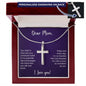 Mom I Love You Cross Necklace - I Love Heartstrings
