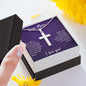 Mom I Love You Cross Necklace - I Love Heartstrings