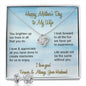 Mother's Day Love Knot Necklace and Earring Set for Wife from husband, sentimental gift, message card jewelry for mom, meaningful present - I Love Heartstrings