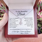 Necklace for My Bride, Wedding present with Message card from Groom - I Love Heartstrings