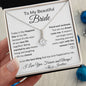 Necklace for My Bride, Wedding present with Message card from Groom - I Love Heartstrings