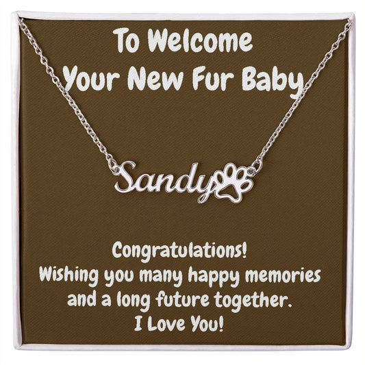 New Dog Mom Necklace - I Love Heartstrings
