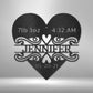 Newborn Love Monogram - Steel Sign - I Love Heartstrings