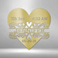 Newborn Love Monogram - Steel Sign - I Love Heartstrings