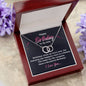 Perfect Pair of Rings Birthday Necklace for Wife, Cubic Zirconia ring necklace - I Love Heartstrings