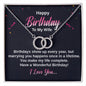 Perfect Pair of Rings Birthday Necklace for Wife, Cubic Zirconia ring necklace - I Love Heartstrings