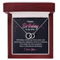 Perfect Pair of Rings Birthday Necklace for Wife, Cubic Zirconia ring necklace - I Love Heartstrings