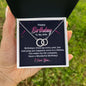 Perfect Pair of Rings Birthday Necklace for Wife, Cubic Zirconia ring necklace - I Love Heartstrings