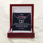Perfect Pair of Rings Birthday Necklace for Wife, Cubic Zirconia ring necklace - I Love Heartstrings