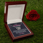 Perfect Pair of Rings Birthday Necklace for Wife, Cubic Zirconia ring necklace - I Love Heartstrings