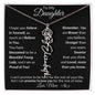 Personalized Birth Flower Name Necklace to Daughter from Mother - I Love Heartstrings