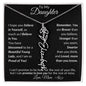 Personalized Birth Flower Name Necklace to Daughter from Mother - I Love Heartstrings