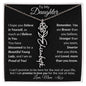 Personalized Birth Flower Name Necklace to Daughter from Mother - I Love Heartstrings