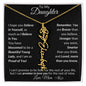 Personalized Birth Flower Name Necklace to Daughter from Mother - I Love Heartstrings