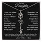 Personalized Birth Flower Name Necklace to Daughter from Mother - I Love Heartstrings