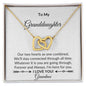 Personalized Interlocking hearts Necklace I'm Here for You - I Love Heartstrings