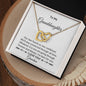 Personalized Interlocking hearts Necklace I'm Here for You - I Love Heartstrings