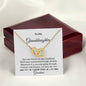 Personalized Interlocking hearts Necklace I'm Here for You - I Love Heartstrings