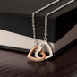 Personalized Interlocking hearts Necklace I'm Here for You - I Love Heartstrings