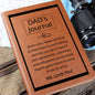 Personalized Journal for Dad Travel Notebook, Writing Journal Gratitude Gift Vegan Leather Notebook - I Love Heartstrings