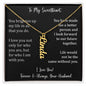 Personalized Vertical Name Necklace for Sweetheart, Gift from husband - I Love Heartstrings