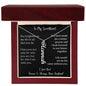 Personalized Vertical Name Necklace for Sweetheart, Gift from husband - I Love Heartstrings