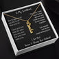 Personalized Vertical Name Necklace for Sweetheart, Gift from husband - I Love Heartstrings