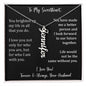Personalized Vertical Name Necklace for Sweetheart, Gift from husband - I Love Heartstrings
