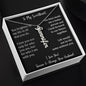 Personalized Vertical Name Necklace for Sweetheart, Gift from husband - I Love Heartstrings
