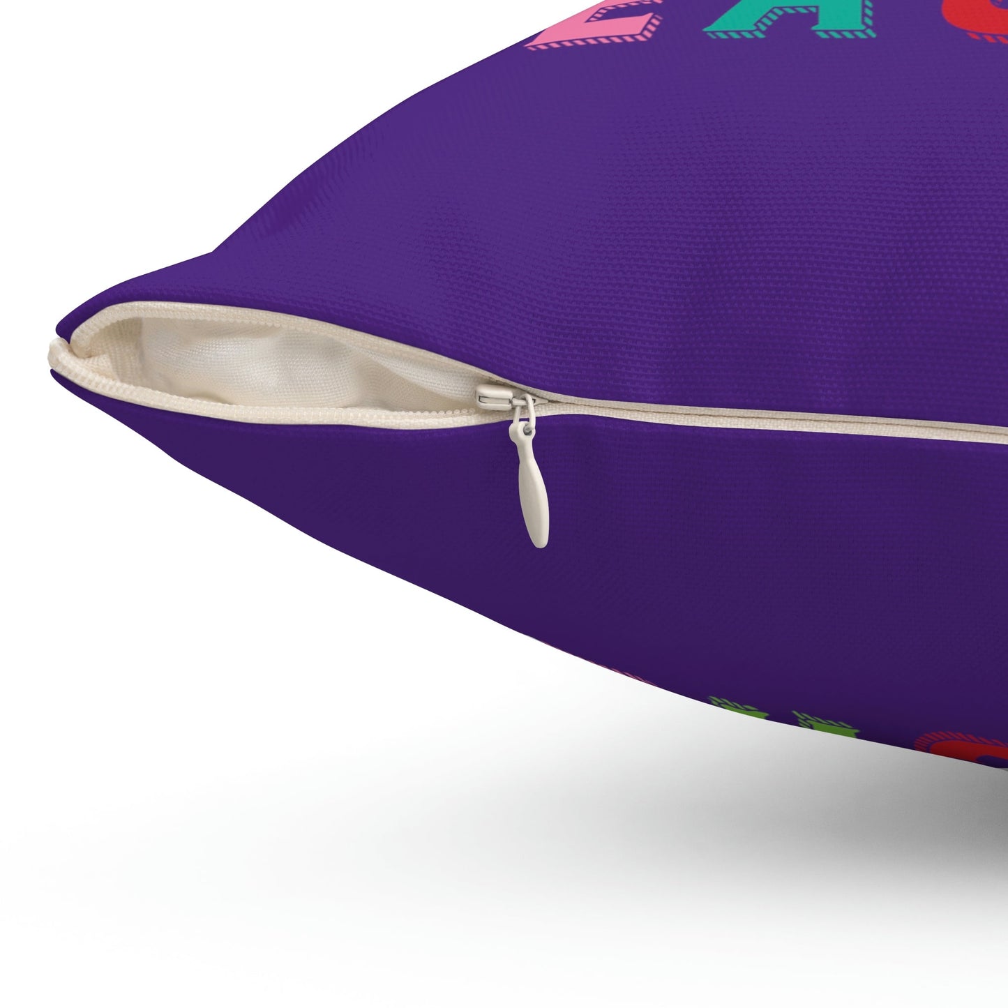 Pillow for teacher, rainbow on purple, teacher with rainbow, teacher appreciation, end of school gift, elementary school, gift for teacher - I Love Heartstrings